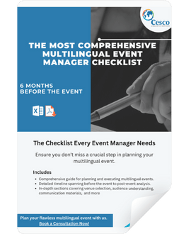 Event Manager Checklist